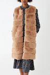 PANDORA - Longline Faux Fur Gillet