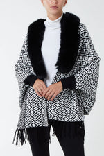 HARMONY Faux Fur Poncho