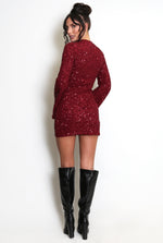 CHARMING- Sequin Mini Dress