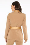 ZERMATT - Satin shawl lapels belted blazer